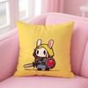 Cute Rabbit Dresses Art Cushion Cover Pillowcase Short Plush Invisible zipper Room Sofa Cushion Cover