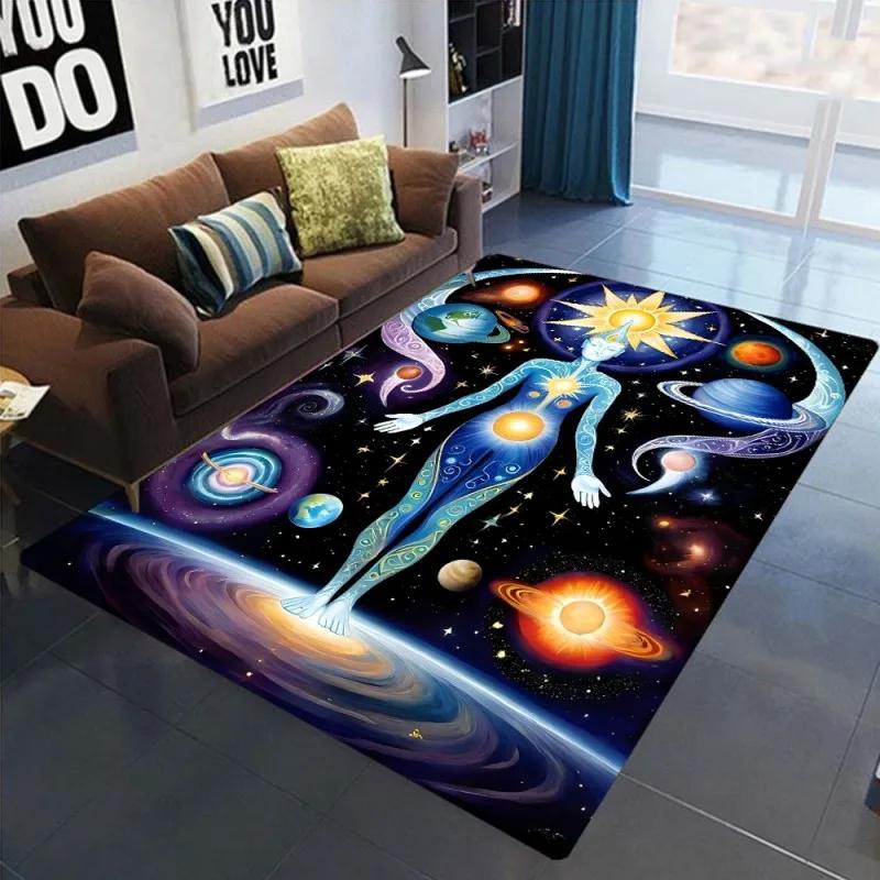 Meditation Chakras Design Area Rugs Non-Slip Carpet Mat for Bedroom Living Room Decor Rug Spiritual Home Mat Living Room Decor