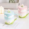 Ceramic Coffee Mug Creative Flower Cup for Office and Home Christmas Birthday Surprise for Friends Family or Flower Lovers