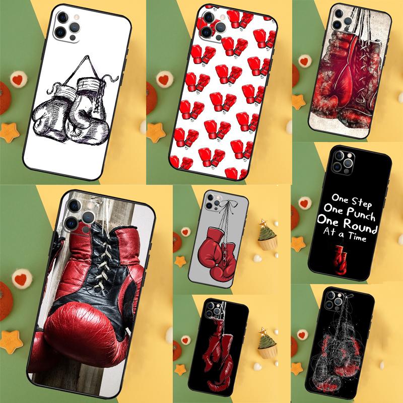 Boxing Gloves Case For iPhone 13 12 Mini 11 14 16 15 Pro Max 7 8 Plus X XR XS Max Back Cover