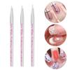 3pcs Nail Art Liner Brushes Nail Painting Drawing Brushes UV Gel Design Manicure Tool 7/9/11mm Rhinestone Handle…