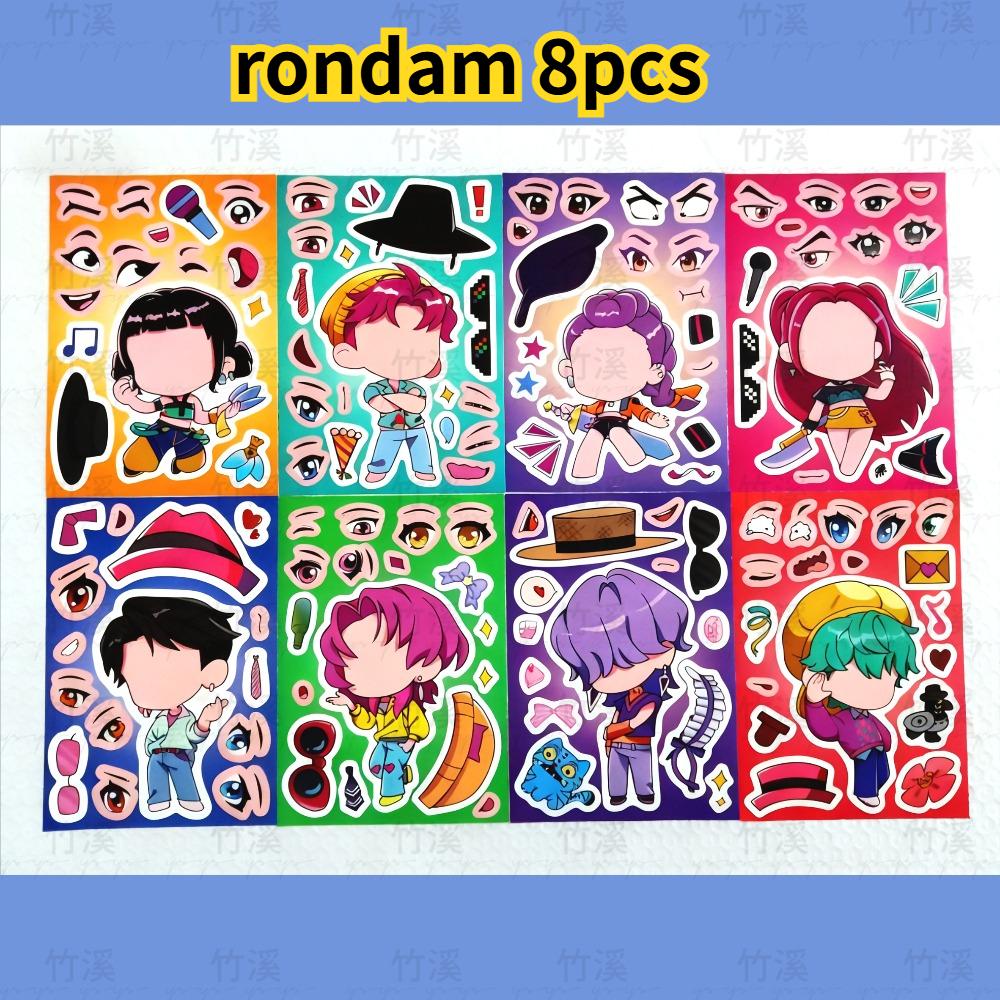 Набор тату-наклеек «Охотница на демонов Руми Кан» 20 штук KPOP Аниме Трендовые аксессуары | Звездный идол в том же стиле Водонепроницаемые Легко наклеиваются