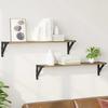 Wall Shelves 2 pcs Artisan Oak 80 x 15 x 15.5 cm Wood Based Material