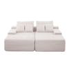 VEVOR 210 cm Oversized Double Chaise Lounge, Corduroy Fabric Sectional Sofa