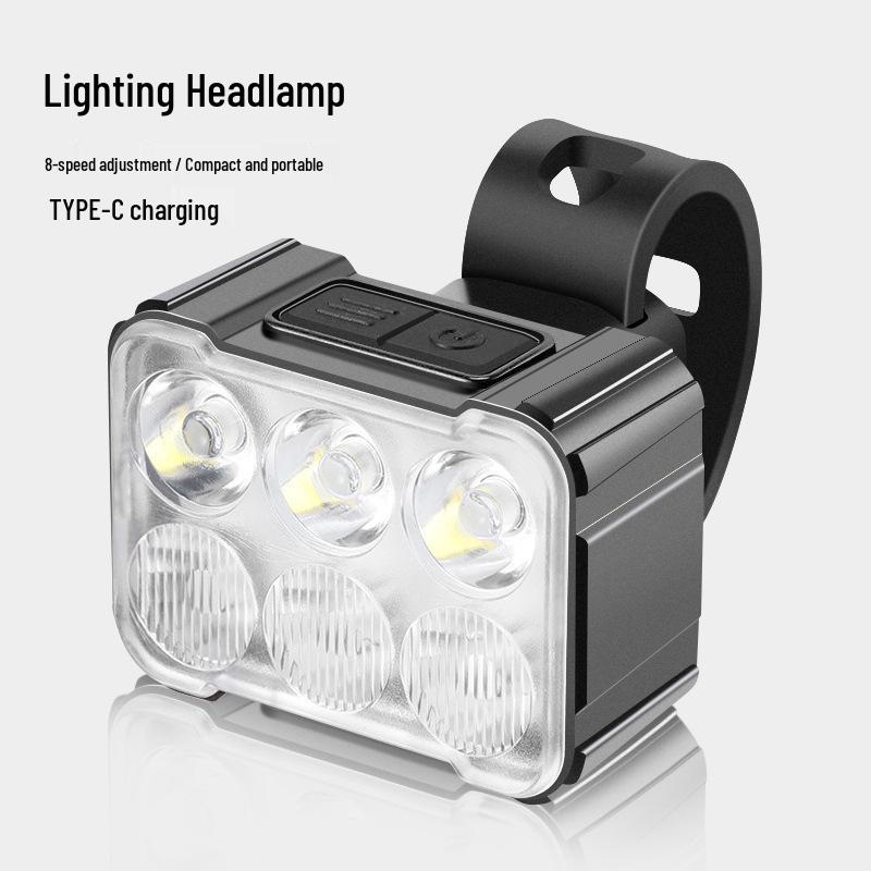 Rechargeable High-Beam Bike Light Set: Front Flashlight & Rear Taillight for Night Cycling