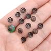 300Pcs 6mm DIY Bead Caps Hollow Flower End Cap Connectors for Jewelry Making