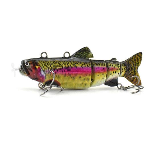 13 см/35 г электрическая многосочлененная рыболовная приманка с крючками, перезаряжаемая через USB, светодиодная светящаяся приманка для свимбейта, роботизированная искусственная приманка, рыболовные принадлежности