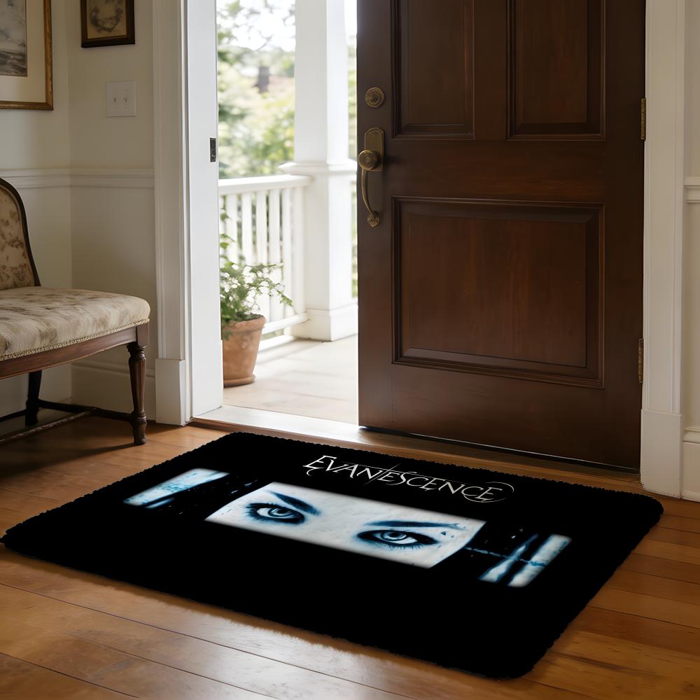 Floor Mat Soft Flannel Rug Non Slip Absorbent Mat for Bathroom Bedroom Home Decor E Evanescence Band A Amy Lee