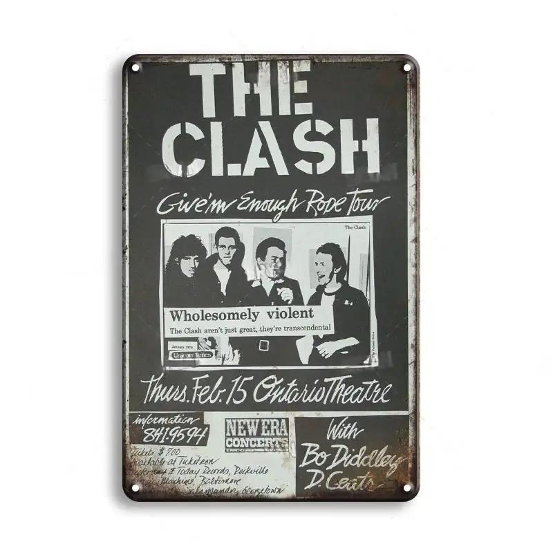 Винтажная классика Рок-группа Искусство Металлический постер Жестяная вывеска Музыкальный бар Паб Клуб Ретро Мужская пещера Гостиная Мастерская Декоративные таблички