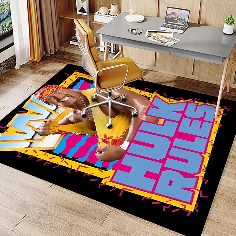 Hulk Hogan Printed Absorbent Washable Carpet, Non-Slip Bathroom Mats, Kitchen Rugs, Yoga Mat,Living Room Entrance, Camping Picnic Rugs