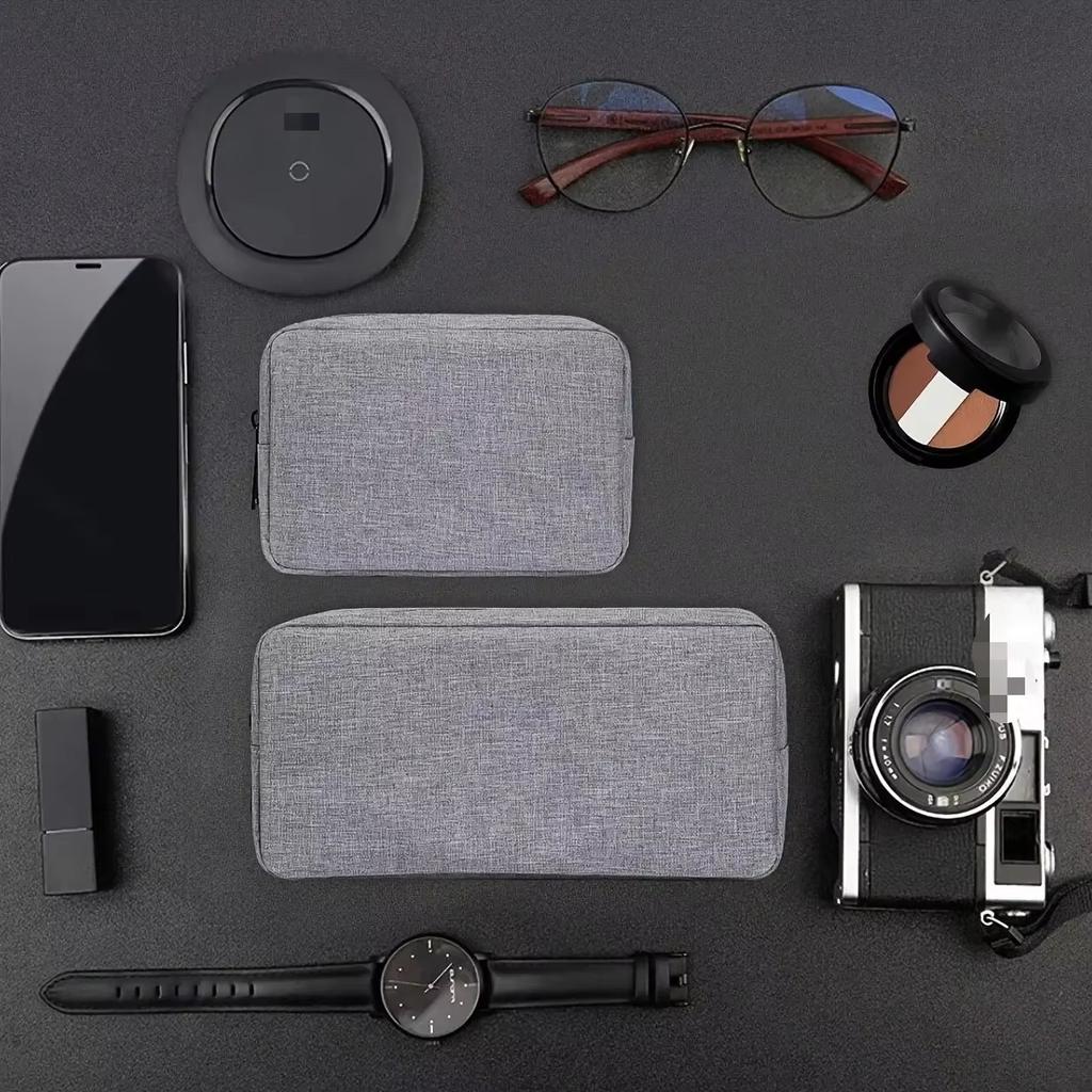 Портативная сумка для хранения зарядных кабелей, цифровая дорожная сумка с разделителями, многофункциональная сумка-органайзер для мобильных данных, USB-кабелей и внешних аккумуляторов