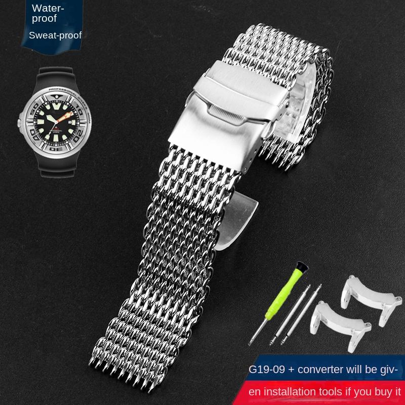 Высококачественный ремешок для часов 22 мм для Citizen BJ8050-08E, стальной, с ушками для крепления, модифицированный, маленький/маленький монстр, ремешок на запястье