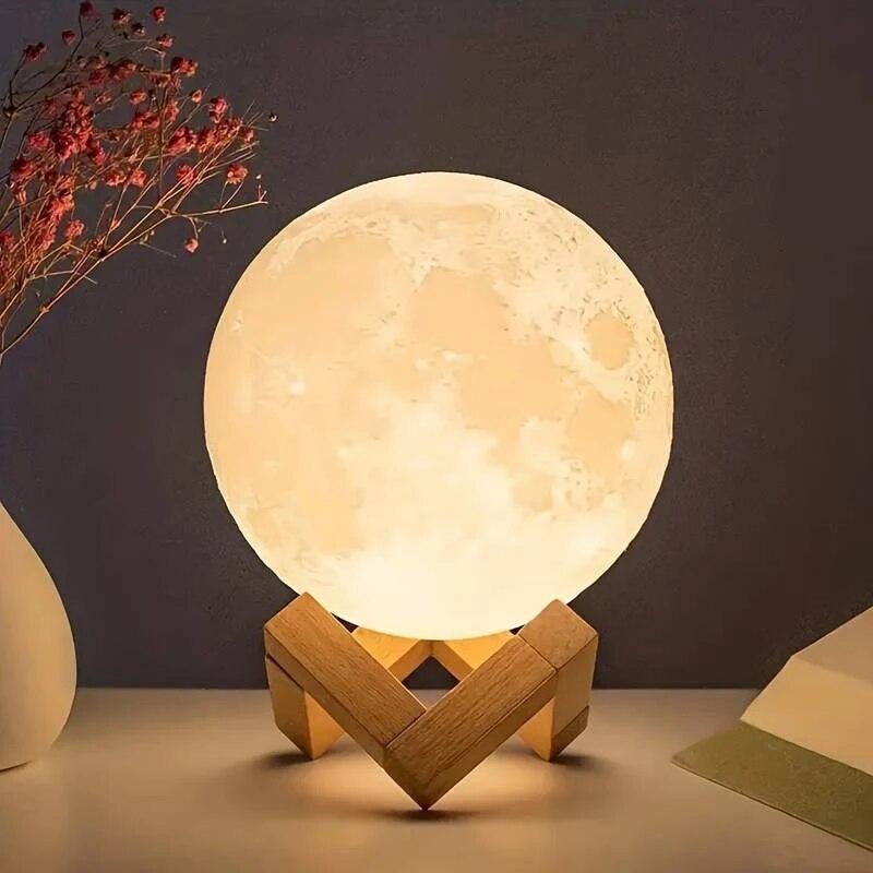 8 см DIY Планета Лампа Луна Галактика Ночной Светильник Художественная Живопись Граффити Подарок На День Рождения Спальня Гостиная Украшения (С подставкой)