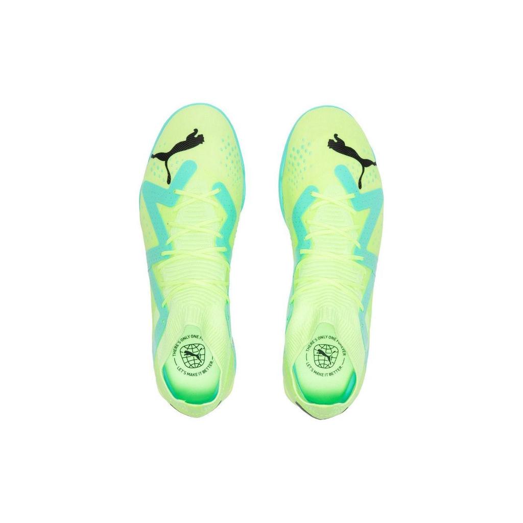 Puma Future Match Низкие Топы на Шнуровке TT (Резиновые шипы) Поле Ткань из натуральной травы Прочные Футбольные бутсы Мужские Футбольные бутсы Желто-зеленые 107184-03
