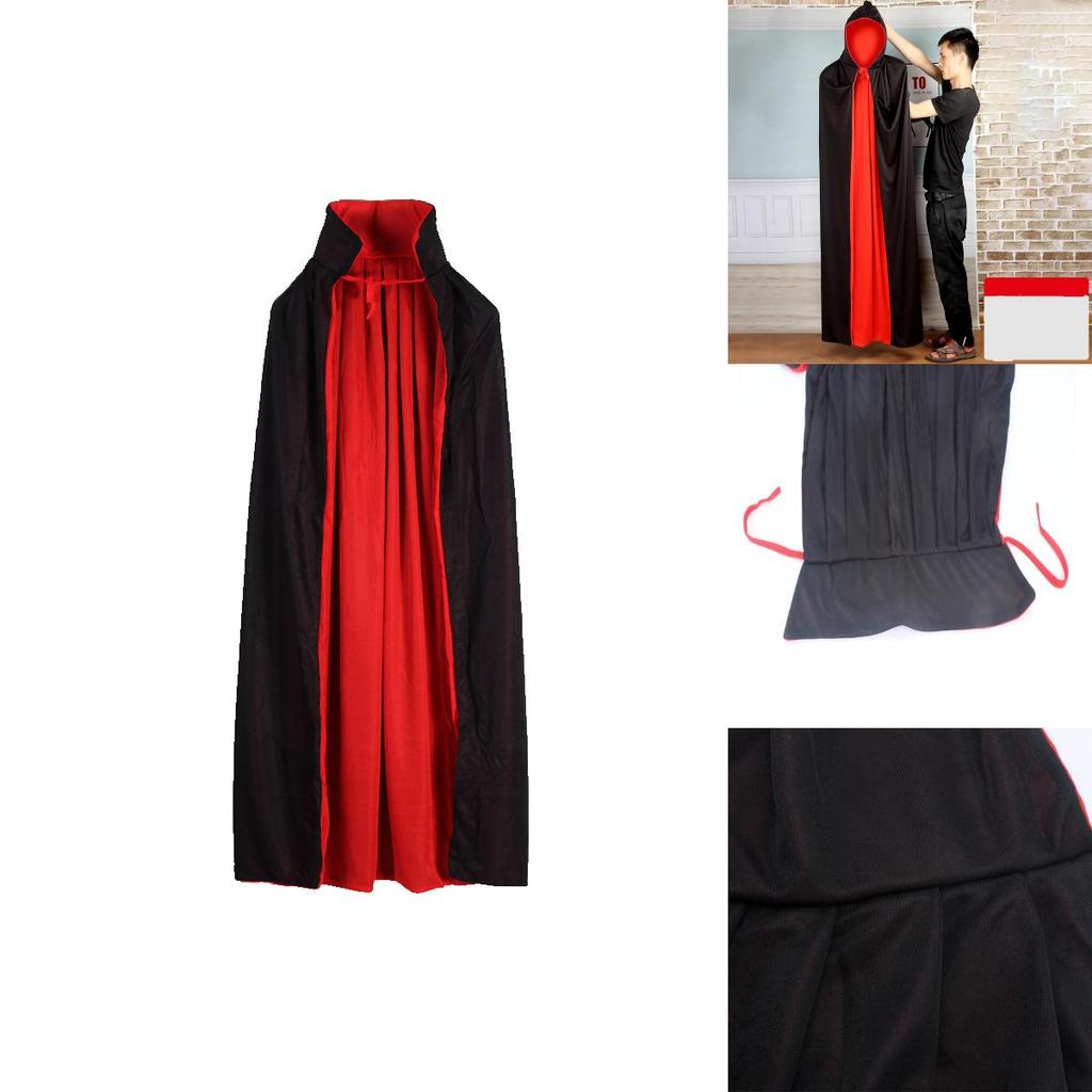 Дьявольский Хэллоуинский плащ-накидка с капюшоном вампира для взрослых и детей, костюм для косплея