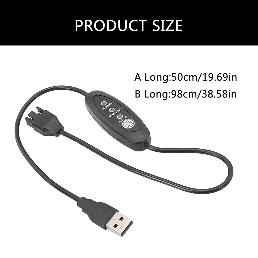 USB-адаптер для компьютерного вентилятора 5 В на 12 В с регулируемой скоростью для охлаждения корпуса ПК и других применений.