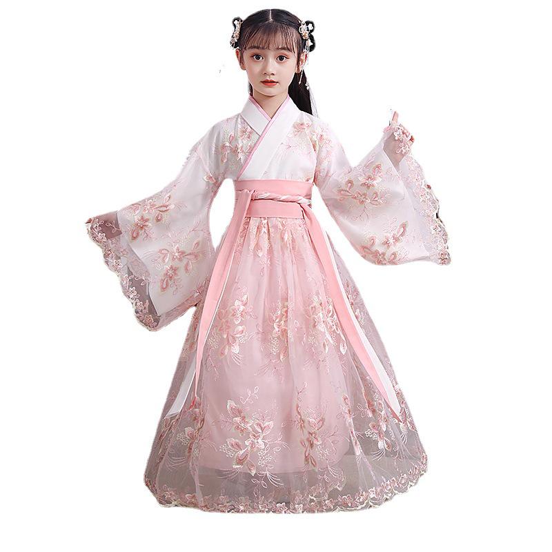 Детский ханьфу: Древнее платье феи Жуцюнь, китайский стиль, длинный рукав, костюм Тан, костюм принцессы