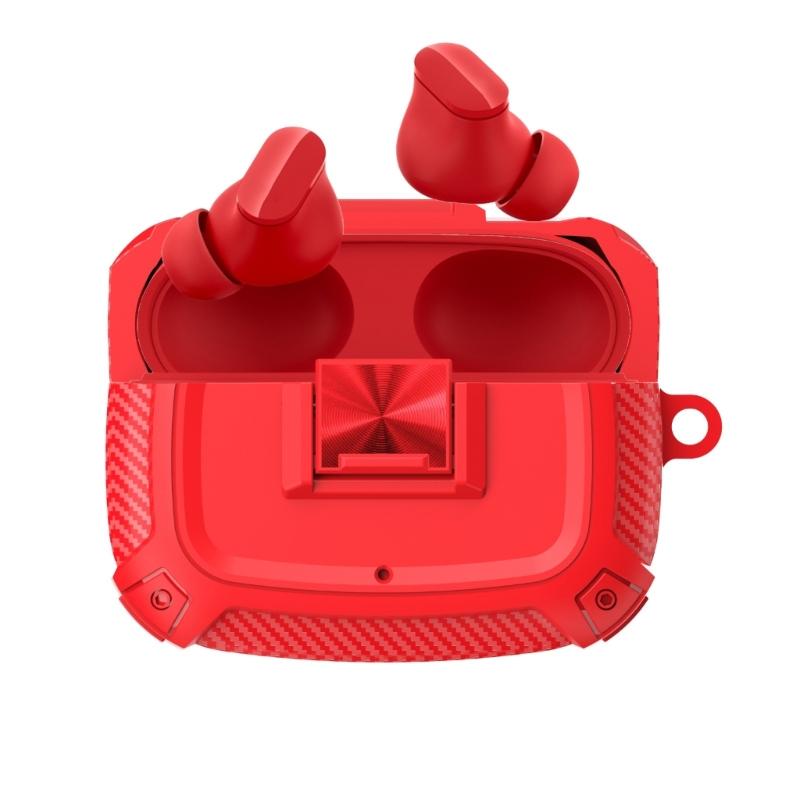 Shockproof Protective Case for Studio Buds/+ Earbuds Shell Guard with Secure Lock Design and Carabiner Keychain