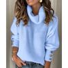 Fall and Winter Women's Caput Mortuum High Neck Knit Sweater