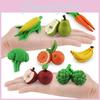 Набор реалистичных моделей ПВХ банана и моркови, фруктов и овощей для раннего образования и обучения в классе