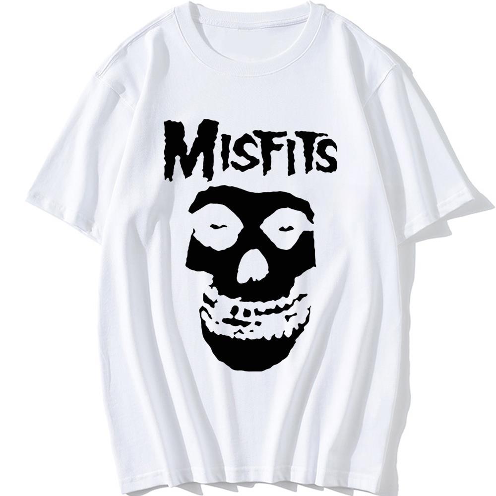 Новая мужская хип-хоп панк футболка с коротким рукавом из хлопка бренда misfits с черепом marve графические футболки харадзюку графические футболки