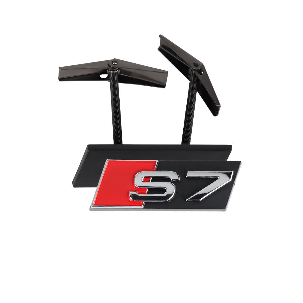 For Audi 3D ABS S3 S4 S5 S6 S7 S8 RS3 RS4 RS5 RS6 RS7 RS8 Logo Car Front Grille Emblem Decorative Accessories AutoBadge Styling