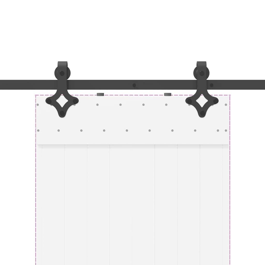 Vidaxl System Do Montażu Drzwi Przesuwnych, 213,5 Cm, Stal, Czarny