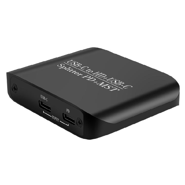 Разветвитель USB C на HDMI для двойного монитора с поддержкой PD100 Вт Power Delivery, поддержка SST Display, совместимость с 3D, для рабочих станций