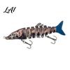 Freshwater Fishing Lure 13CM/17G Multi-Jointed Lure Realistic 8-Section Swimbait with Hooks Outdoor Bionic Hard Artificial Bait for Saltwater