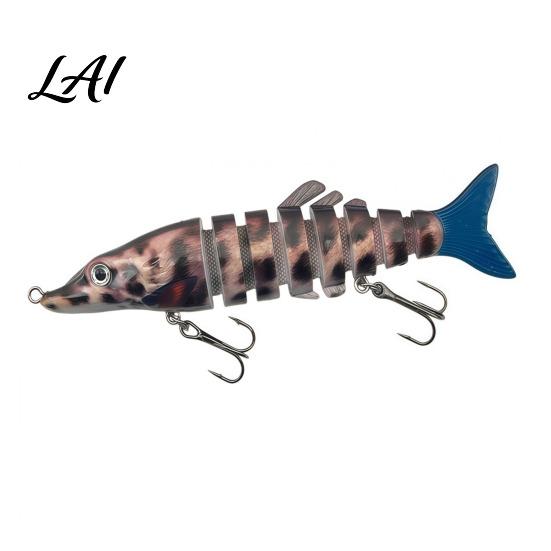 Freshwater Fishing Lure 13CM/17G Multi-Jointed Lure Realistic 8-Section Swimbait with Hooks Outdoor Bionic Hard Artificial Bait for Saltwater