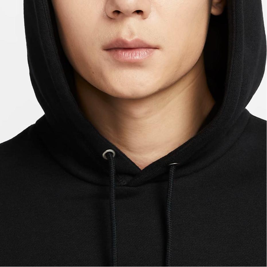 Nike Club Fashion Универсальный повседневный флисовый пуловер с капюшоном Мужские толстовки с капюшоном Черный Белый FZ0872-010