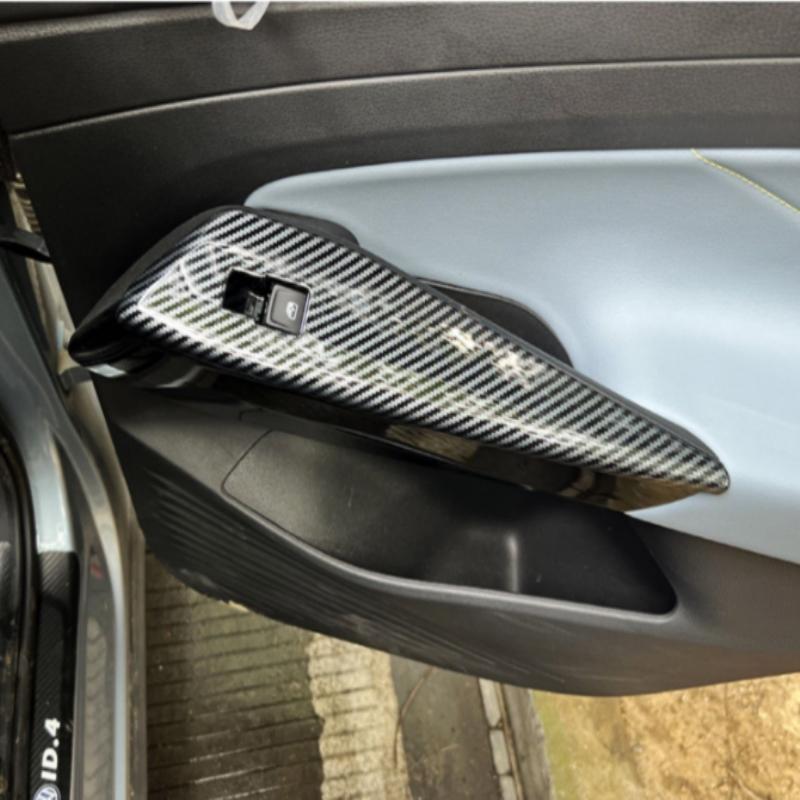 For Volkswagen VW ID.4X ID.4 CROZZ 2022 Carbon Interior Car Door Handle Trim Panel Window Switch Button air vent Cover