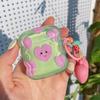 Чехол для наушников INS Heart Windmil для Airpods Pro 2, чехол с милым медведем и разноцветными бусинами, мягкий силиконовый чехол с мультяшным животным для Airpods 1 2 3