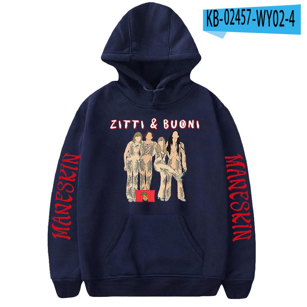 Cartoon Novelty Beautiful Heavy Metal Rock Band Maneskin print Hoodies Sweatshirts Men/Women Sweatshirt Fashion Casual Pullovers