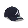 New Era 9FORTY Snapback Atlanta Braves MLB Authentic Player Replica Snapback Cap Navy ATLANTA BRAVES 940MC M-CROWN On-Field [Used]