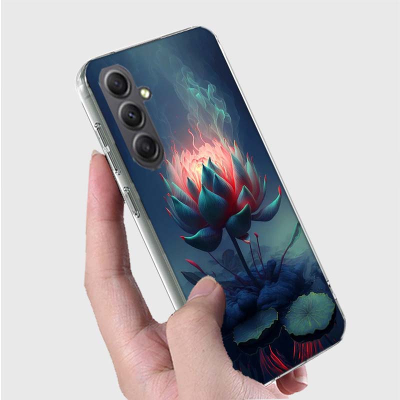 Buddhist Fire Lotus Phone Case for Samsung A16 A26 A36 A56 A17 A37 A57 A07 A06 A02S A03 A04S A05S Galaxy Note 20 10 A50S A71 A51