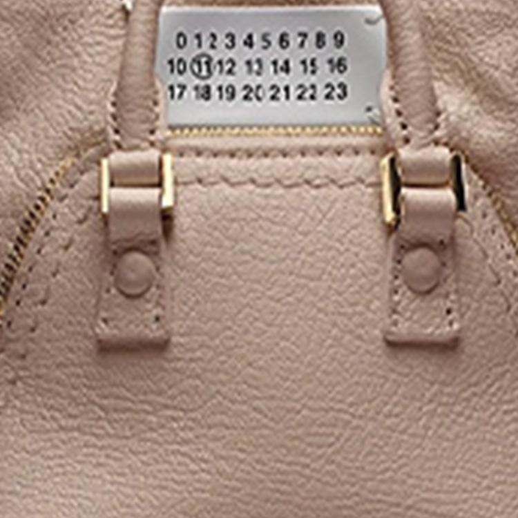 Maison Margiela 5AC Регулируемый Chain Strap Застежка-молния Кожа козы Сумка на плечо Женская сумка на плечо Розовый SB1WG0022P5348T4310