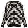 Women's Spring and Fall Plus Size Knit Sweater Middle-aged Mother Thin Lapel Bottoming Shirt