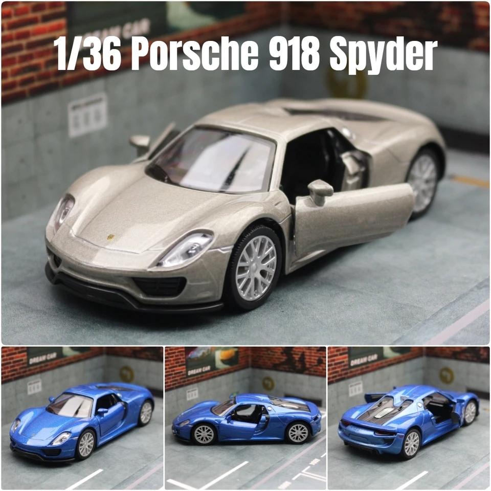 5-дюймовая имитация изысканных литой игрушечной машинки Porsche 918 Spyder Supercar RMZ city 1:Модель из 36 сплавов с откатным механизмом