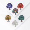 Creative Rhinestone Tree Brooch for Women Unisex Party Office Pin Jewelry Gifts