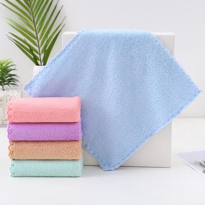 Коралловое бархатное квадратное полотенце впитывает воду и быстро сохнет, тряпка для чистки с обрезанными краями, утолщенная, мягкая и не ворсистая, детское полотенце для мытья лица