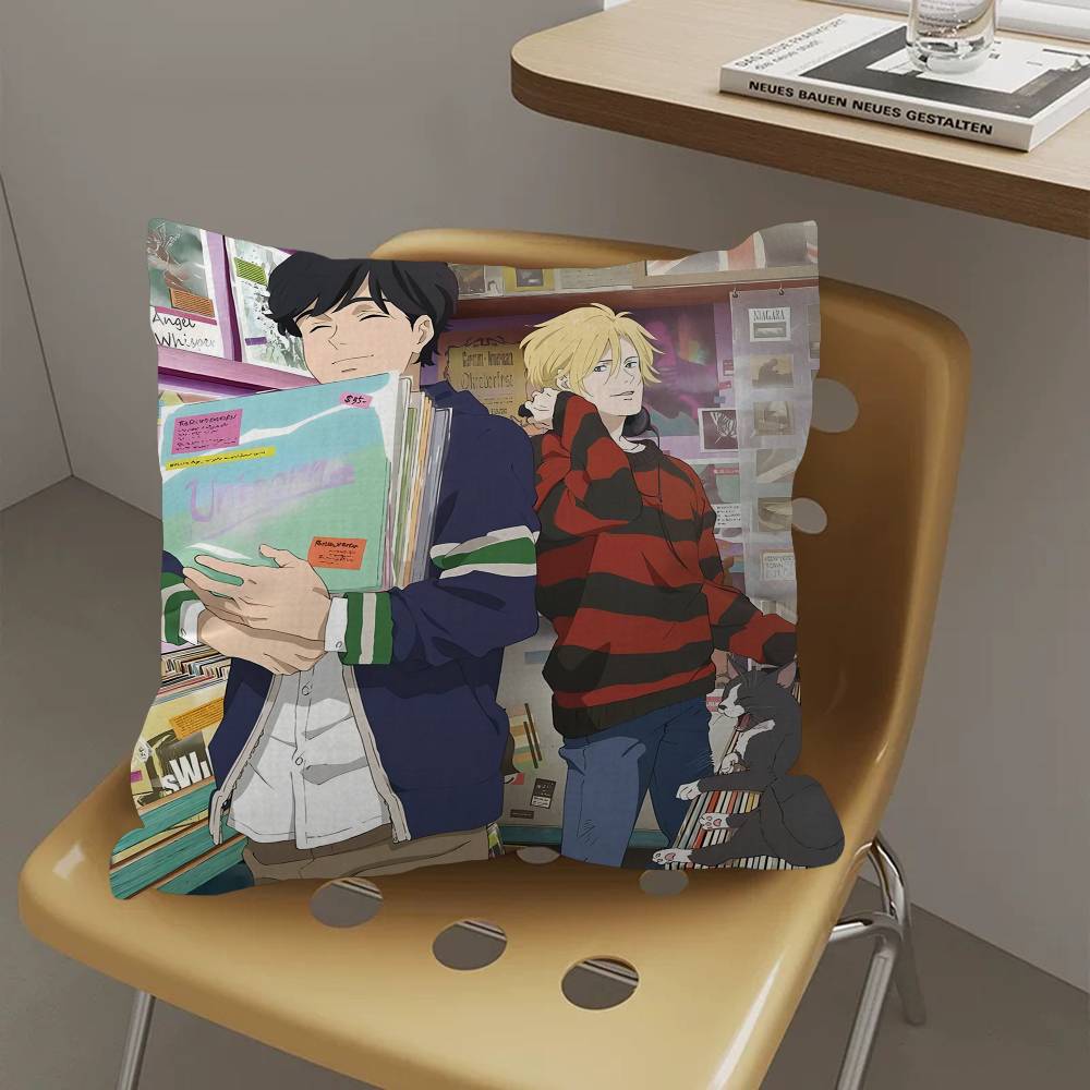 Аниме BANANA FISH Подушка Подарки Мебель для дома и офиса Спальня Диван Автомобильная Подушка Чехол 45x45см