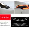 Для Tesla Model 3 YSX TPU Blackened Headlight Paillight Foglight Protective Film Headlight Pills Changeing Color