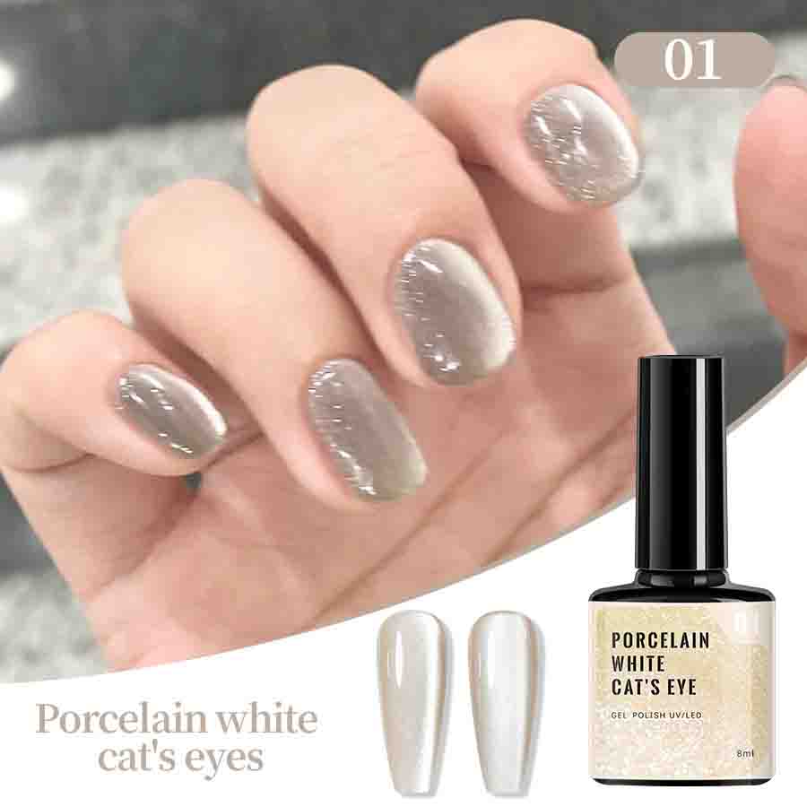 9D кошачий глаз гель для ногтей блестящий эффект серебристый УФ гель-лак мерцающая пыль DIY декор ногтей