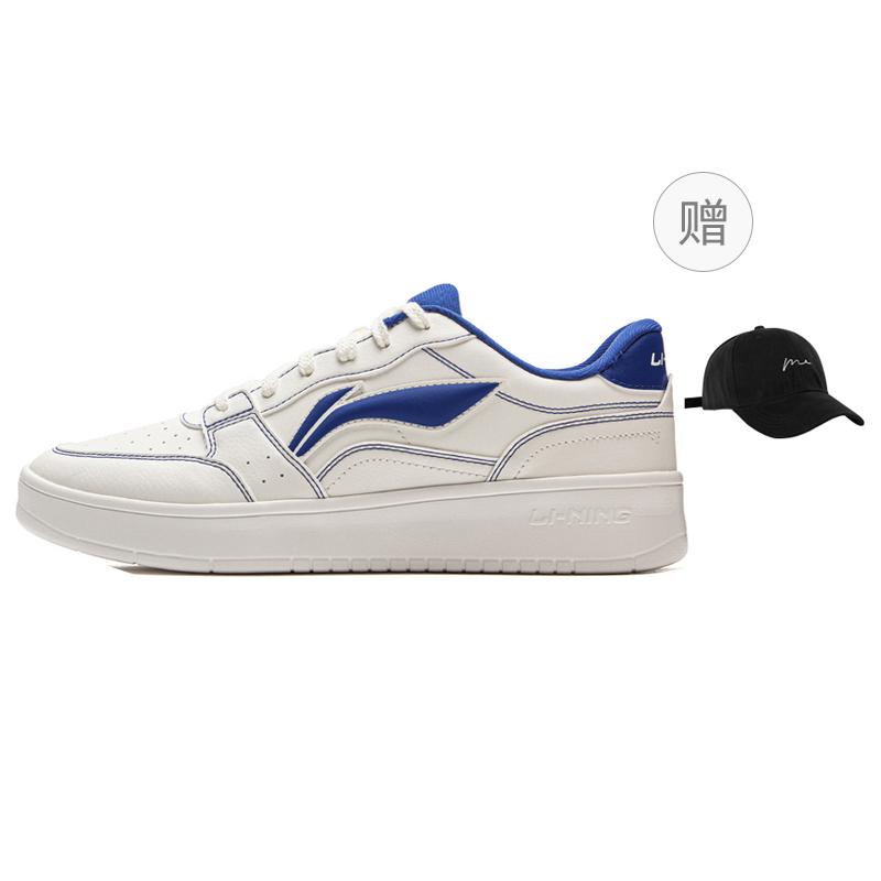 Li Ning Sycee Низкие Скейтбордические Кроссовки Мужские Бело-Синие AGCV143-1