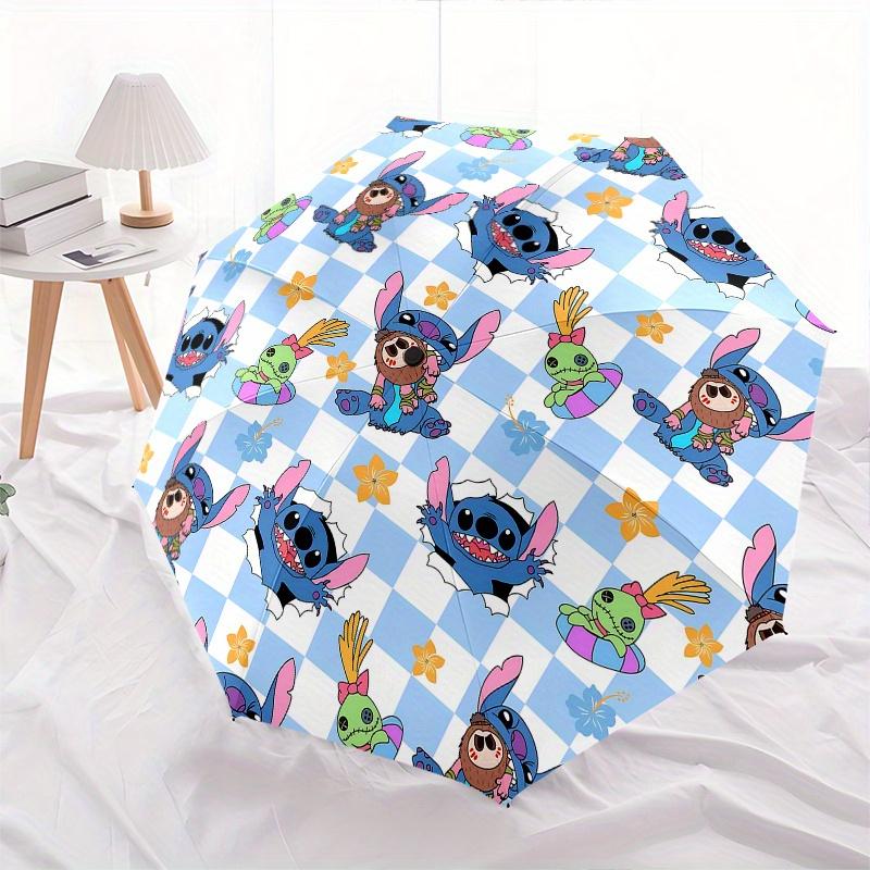 Зонт Stitch, Lilo с автоматическим открытием и закрытием, Компактный дорожный зонт, Легкий и портативный, Подходит для пляжа, Поездок на работу, Деловых поездок