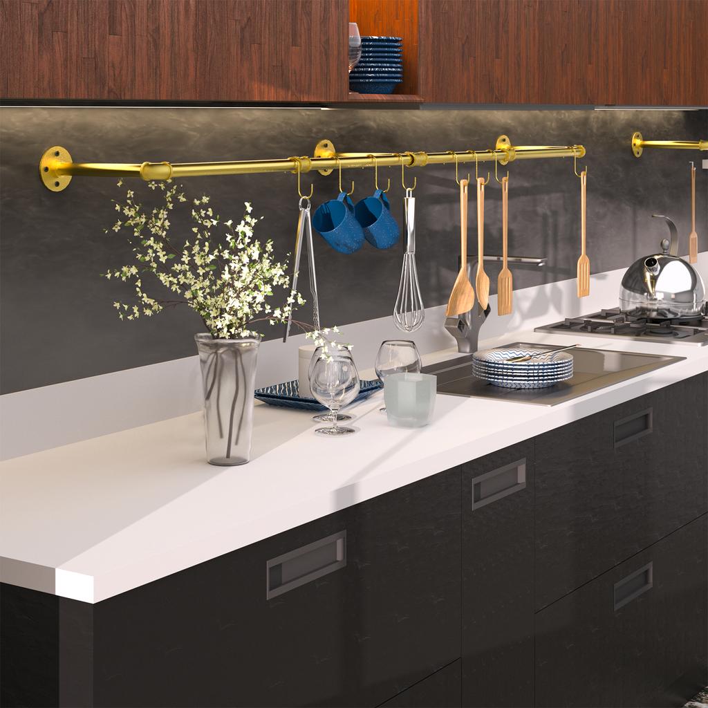 Настенная промышленная вешалка для одежды из труб, вешалка для одежды для спальни, полка для экономии места