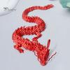 Китайская статуя дракона, напечатанная на 3D-принтере, фигурка дракона с подвижными суставами, шарнирная скульптура дракона, украшение стола для домашнего офиса