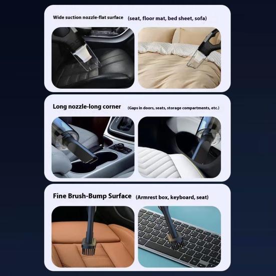 Car Vacuum Cleaner Wireless USB Charging Long Battery Life Washable Filter Powerful Suction Auto Vacuum Cleaner