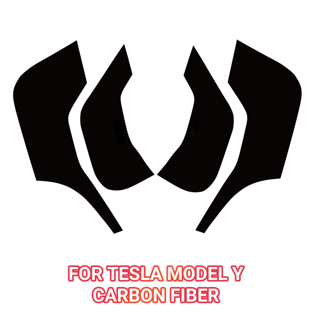 Дверная противоударная накладка, защитные наклейки из углеродного волокна для Tesla Model 3 Model Y, аксессуары, автомобильный Стайлинг